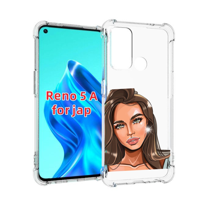 

Чехол MyPads Девушка-с-зелеными-глазами для Oppo Reno 5A, Прозрачный, Tocco
