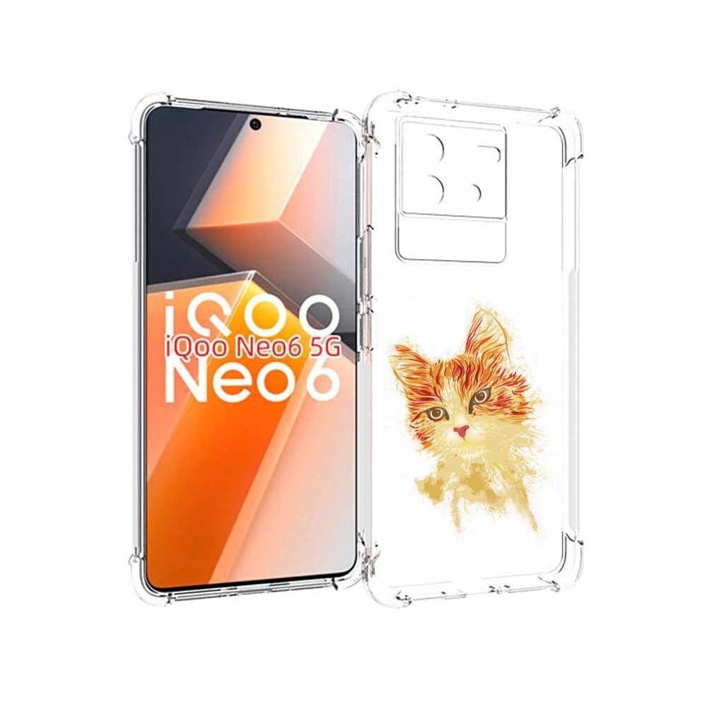 

Чехол MyPads рыжий кот для Vivo iQoo Neo 6 5G, Прозрачный, Tocco