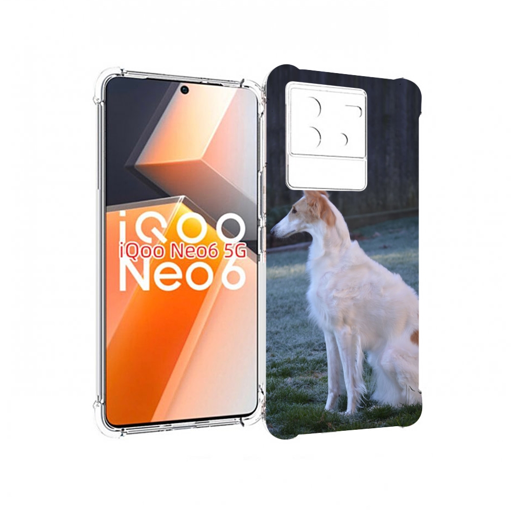 

Чехол MyPads русская псовая борзая для Vivo iQoo Neo 6 5G, Прозрачный, Tocco