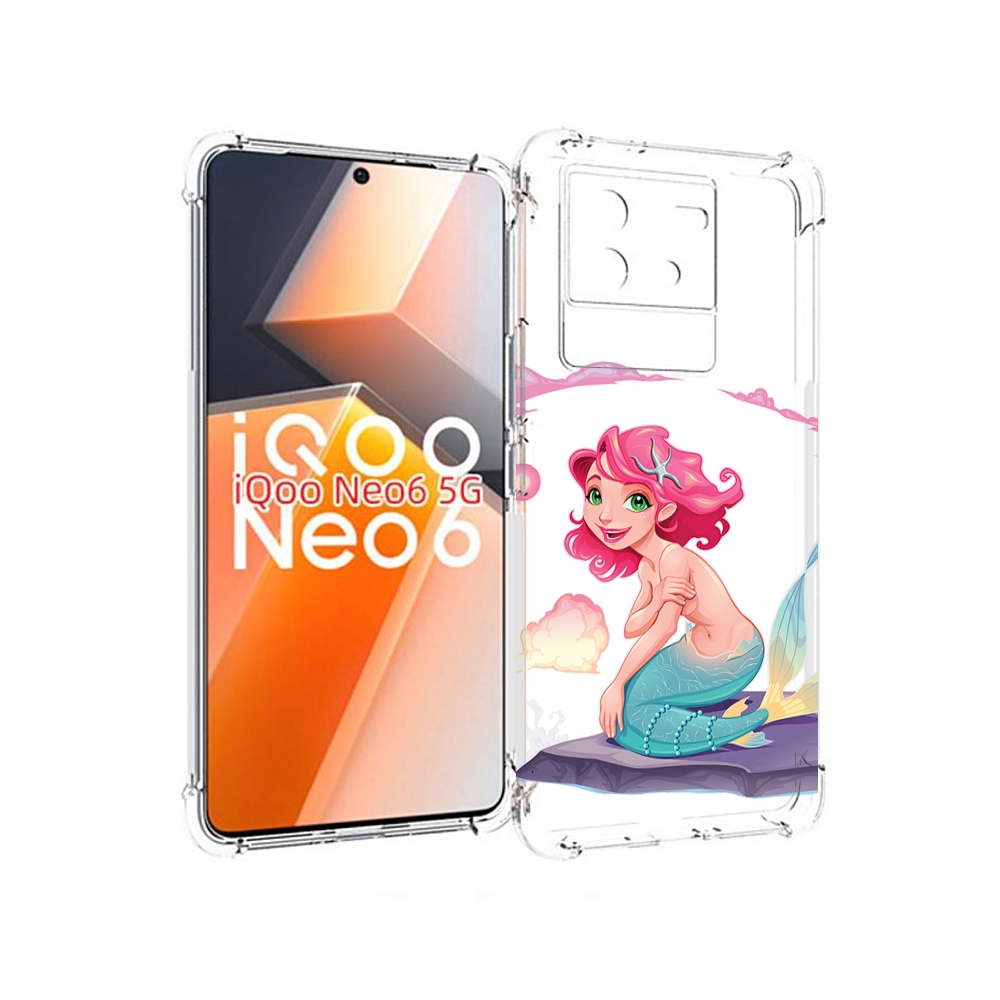

Чехол MyPads русалочка для Vivo iQoo Neo 6 5G, Прозрачный, Tocco