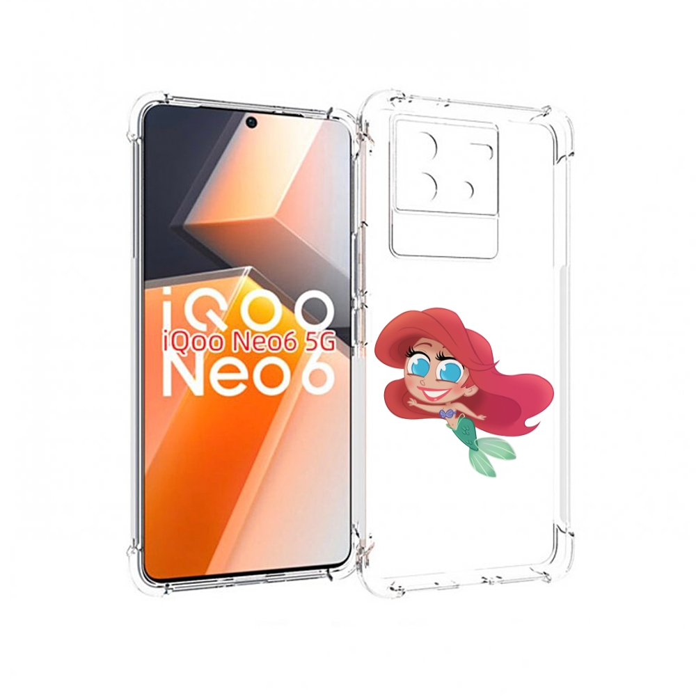 

Чехол MyPads русалка-мулатка для Vivo iQoo Neo 6 5G, Прозрачный, Tocco