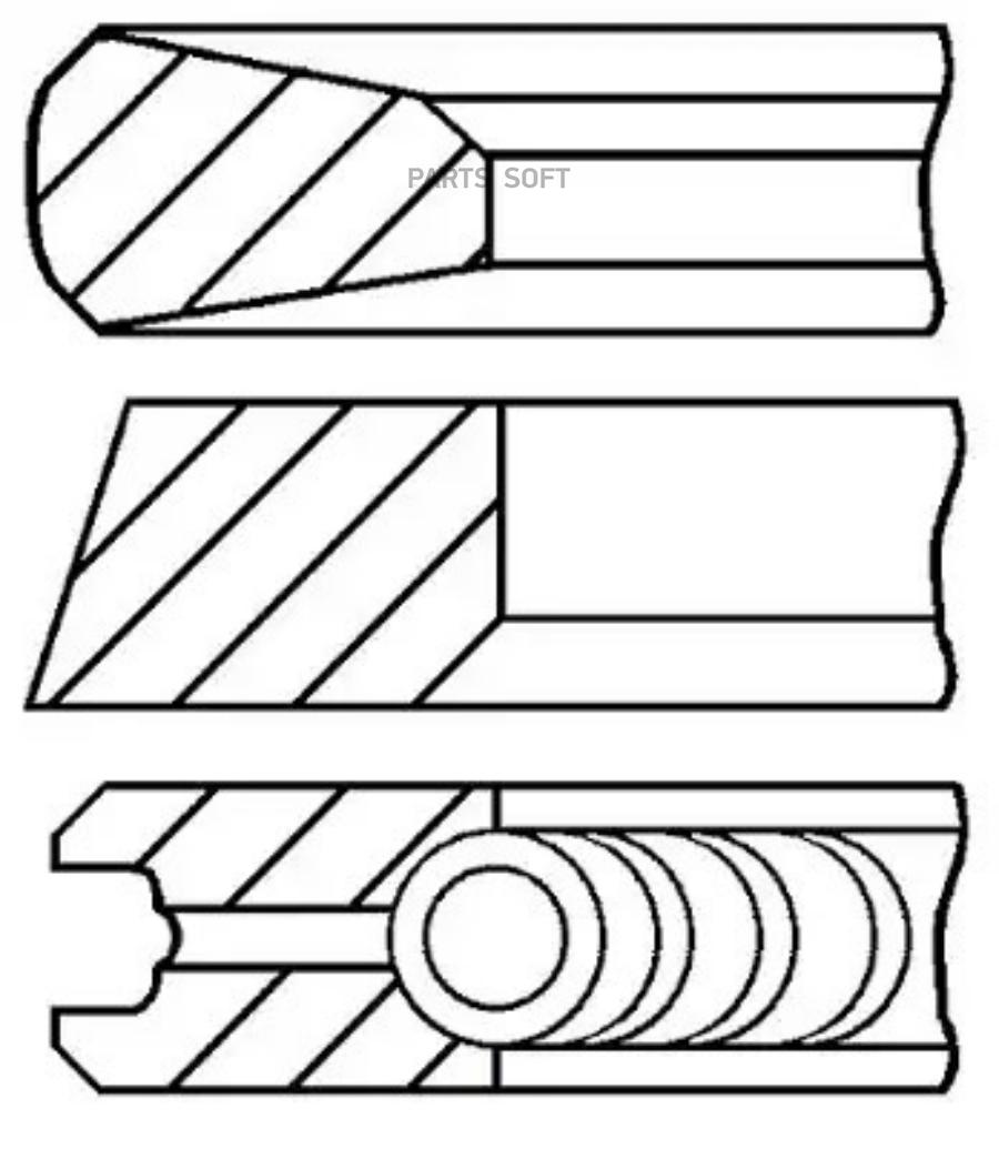 

GOETZE 0843750000 08-437500-00_кольца поршневые! d130 3x2.5x3/1\DAF CF85/CF/XF MX13