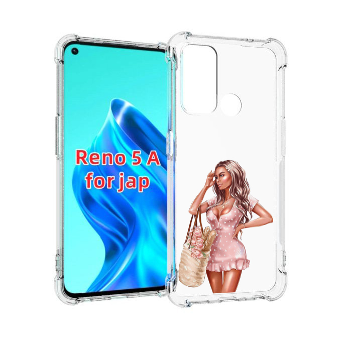 

Чехол MyPads Девушка-в-мини-платье женский для Oppo Reno 5A, Прозрачный, Tocco
