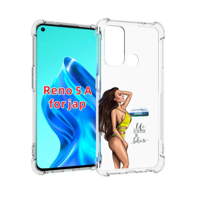 

Чехол MyPads Девушка-в-купальнике для Oppo Reno 5A, Прозрачный, Tocco