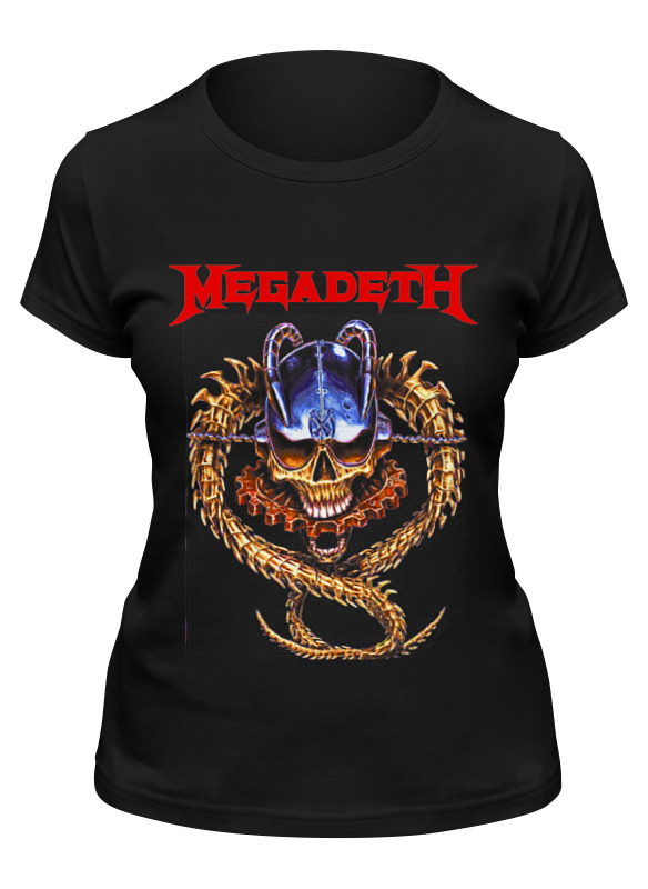 

Футболка женская Printio Megadeth черная S, Черный, Megadeth