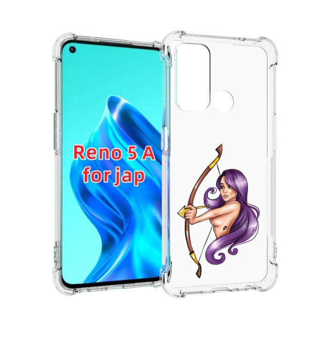 

Чехол MyPads Девушка-Стрелец женский для Oppo Reno 5A, Прозрачный, Tocco