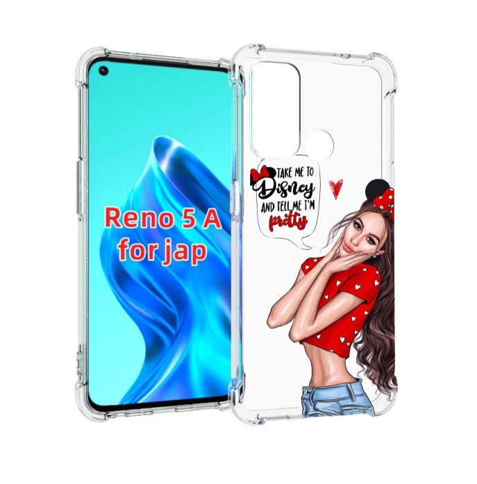 

Чехол MyPads Девушка-Мини женский для Oppo Reno 5A, Прозрачный, Tocco