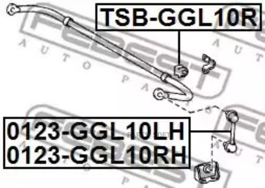 

FEBECT TSBGGL10R TSBGGL10R_втулка стабилизатора заднего!\ Lexus RX 270/350/450H 08>