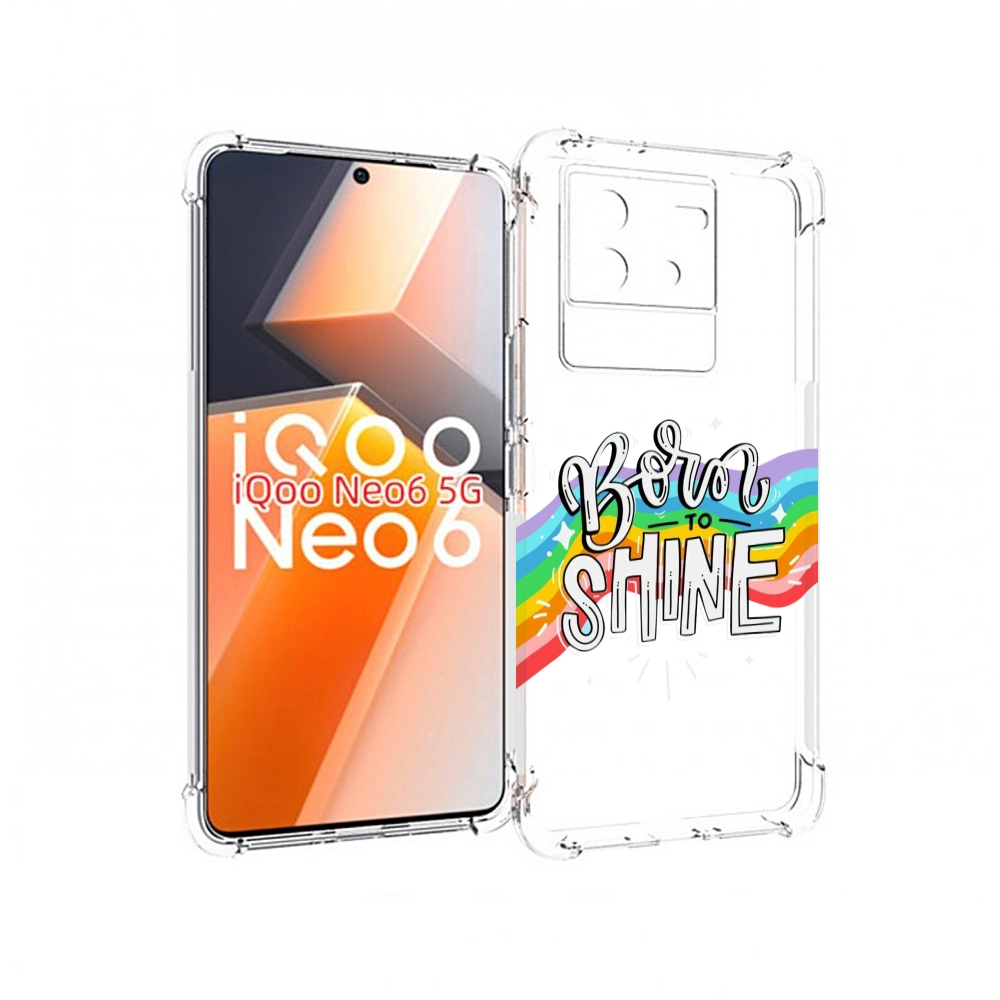 

Чехол MyPads рожден-чтобы-сиять для Vivo iQoo Neo 6 5G, Прозрачный, Tocco