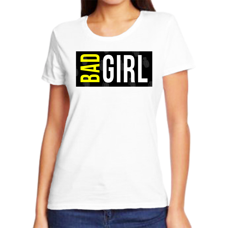 

Футболка женская белая 58 р-р bad gir, Белый, fzh_bad_girl