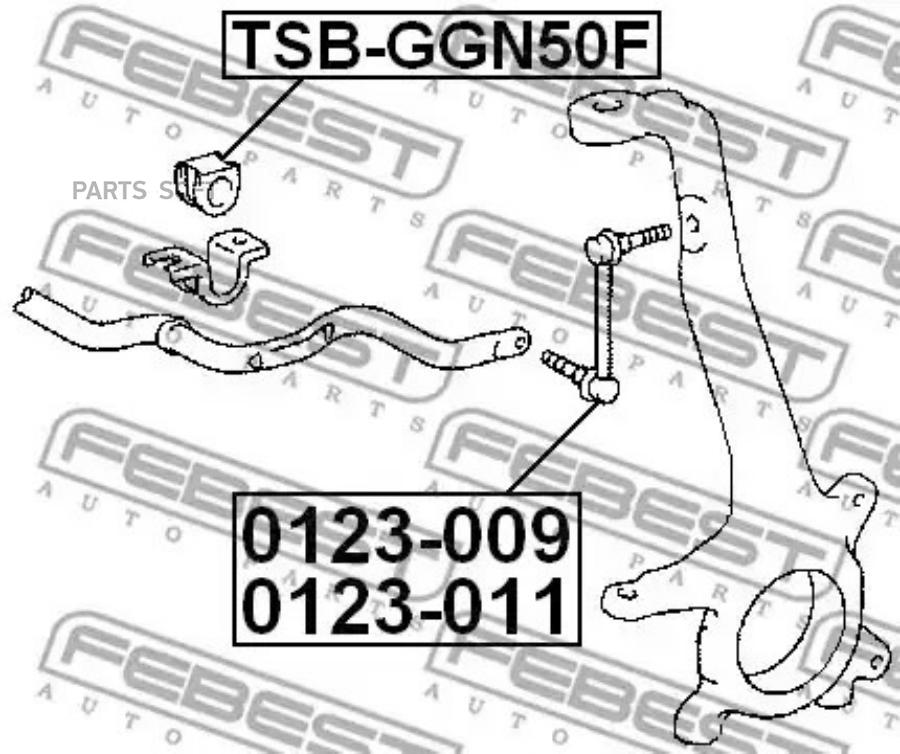 

FEBECT TSBGGN50F TSBGGN50F_втулка стабилизатора переднего!\ Toyota Hi-Lux KUN26 05>