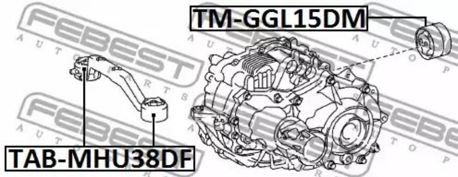 

FEBECT TABMHU38DF TAB-MHU38DF_сайлентблок заднего дифференциала!\ Lexus NX 200T 14>