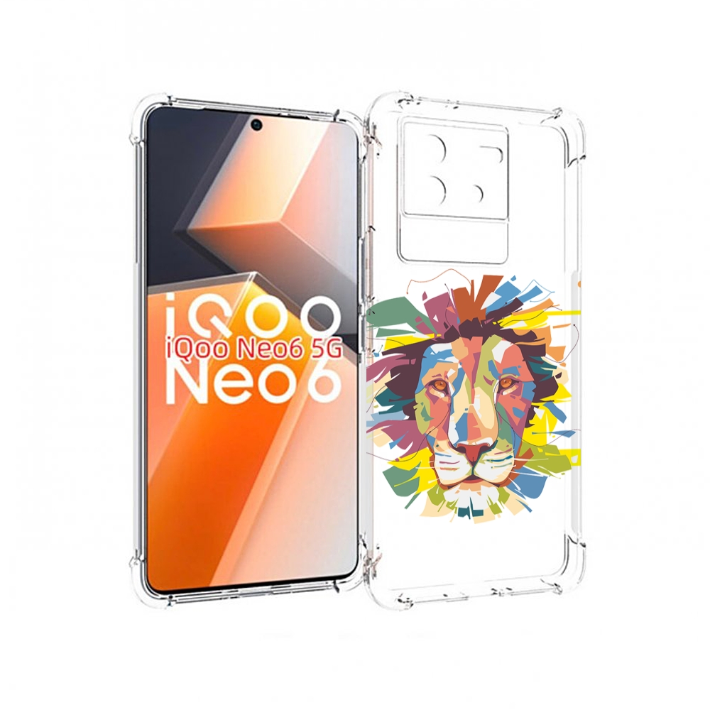 

Чехол MyPads разноцветный-лев детский для Vivo iQoo Neo 6 5G, Прозрачный, Tocco