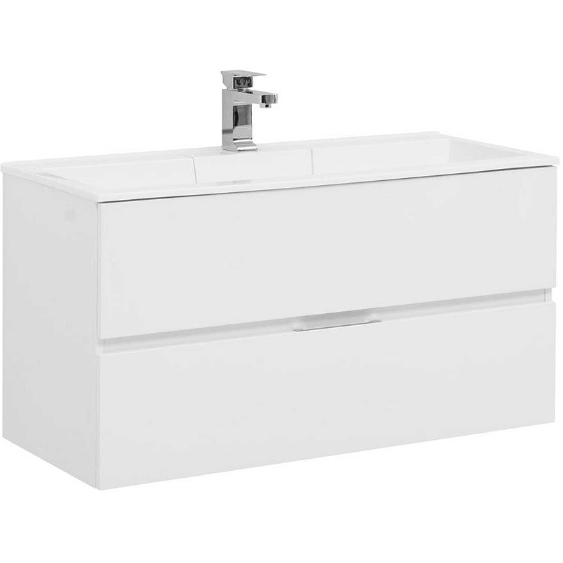 

Тумба с раковиной Aquanet Алвита 100 235341+222717 W, Белый