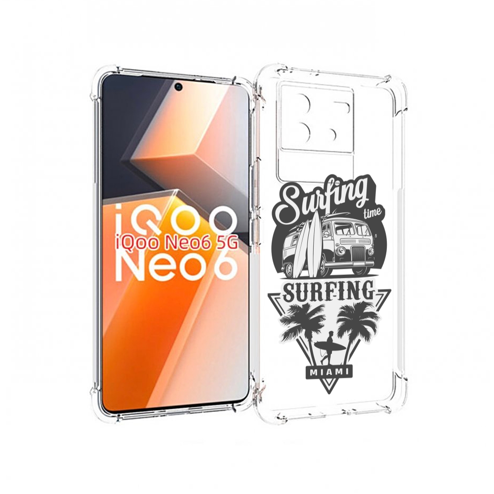 

Чехол MyPads путешествие-на-фургочике для Vivo iQoo Neo 6 5G, Прозрачный, Tocco