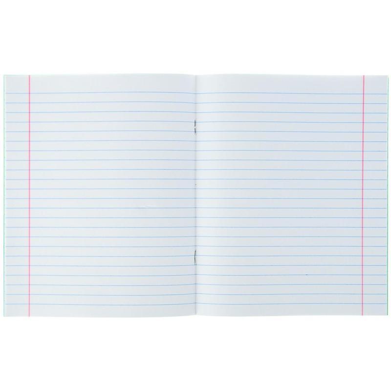 Тетрадь школьная 18л, А5 Тетрапром (линейка, скрепка, зеленая) 10шт., 30шт.