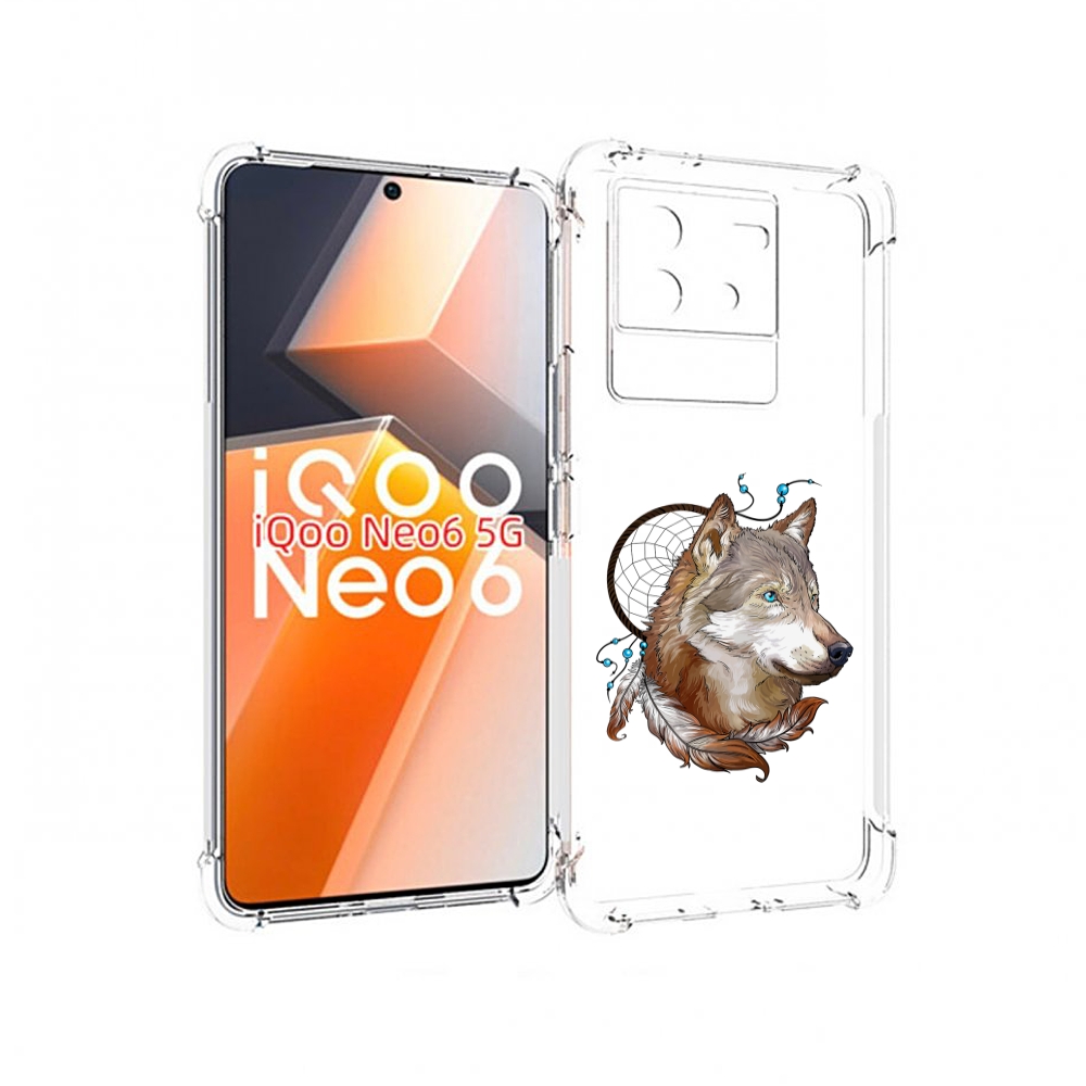 

Чехол MyPads волк и ловец снов для Vivo iQoo Neo 6 5G, Прозрачный, Tocco