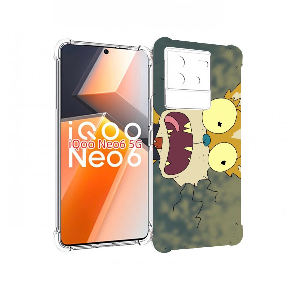 

Чехол MyPads пугливый кот для Vivo iQoo Neo 6 5G, Прозрачный, Tocco