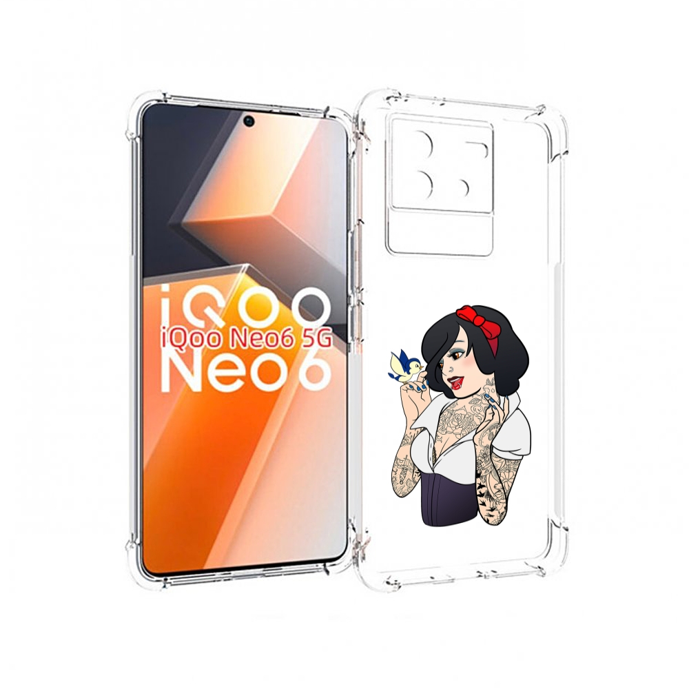 

Чехол MyPads принцесса-тату женский для Vivo iQoo Neo 6 5G, Прозрачный, Tocco