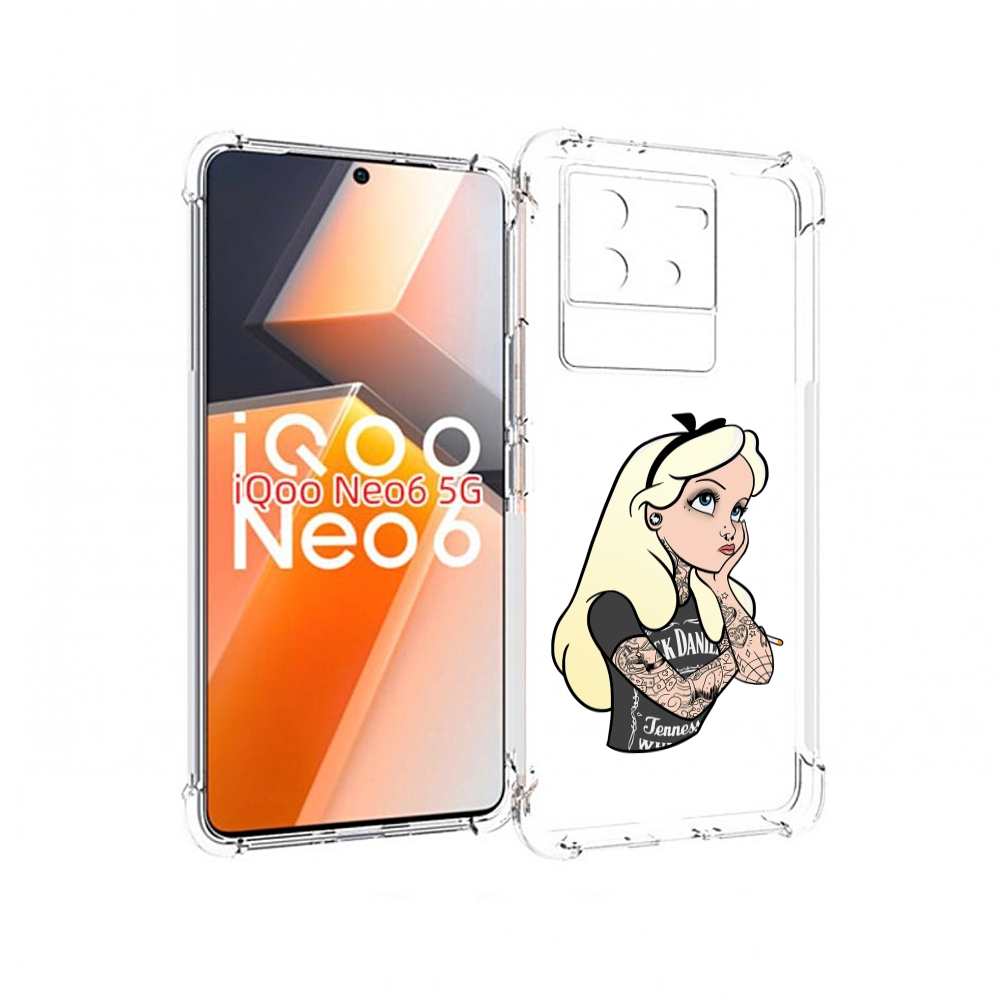 

Чехол MyPads принцесса-в-татуировках женский для Vivo iQoo Neo 6 5G, Прозрачный, Tocco