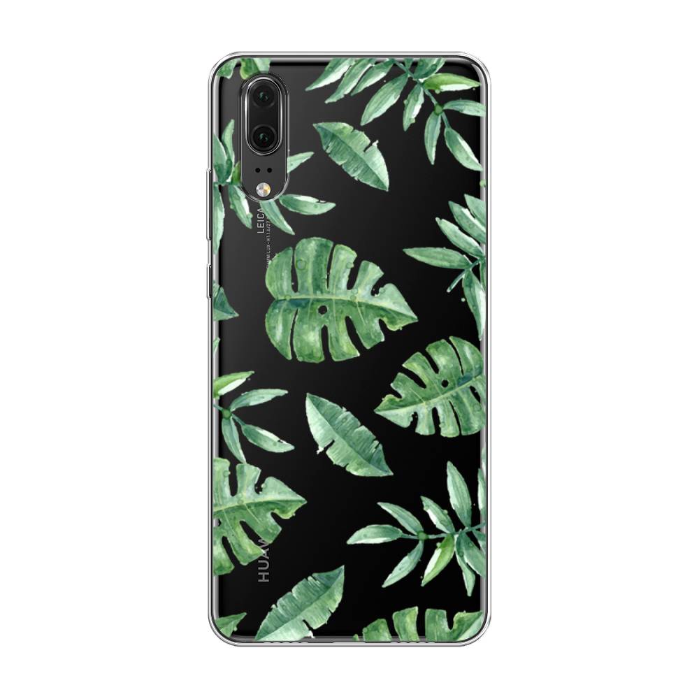 

Чехол Awog на Huawei P20 "Нарисованные пальмовые листья", Зеленый, 64350-4