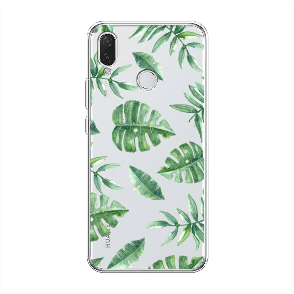 

Чехол Awog на Huawei Nova 3i "Нарисованные пальмовые листья", Зеленый, 68350-4