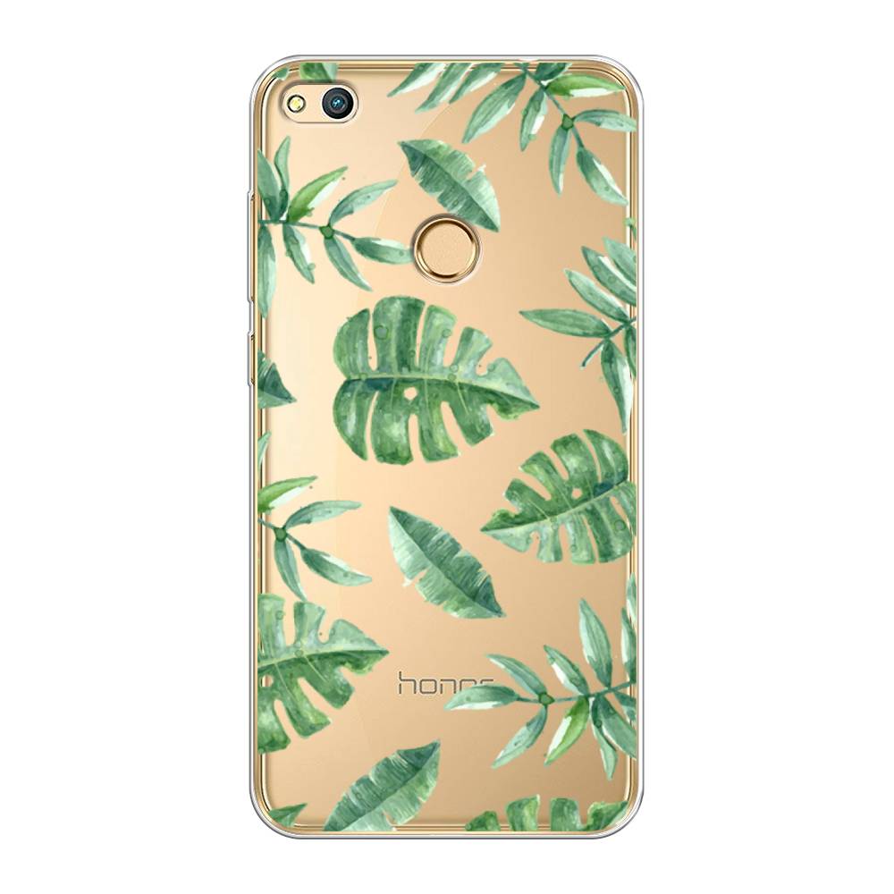 

Чехол Awog на Honor 8 Lite "Нарисованные пальмовые листья", Зеленый, 63950-4