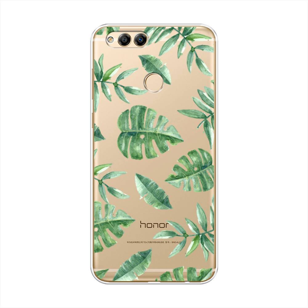 

Чехол Awog на Honor 7X "Нарисованные пальмовые листья", Зеленый, 63750-4