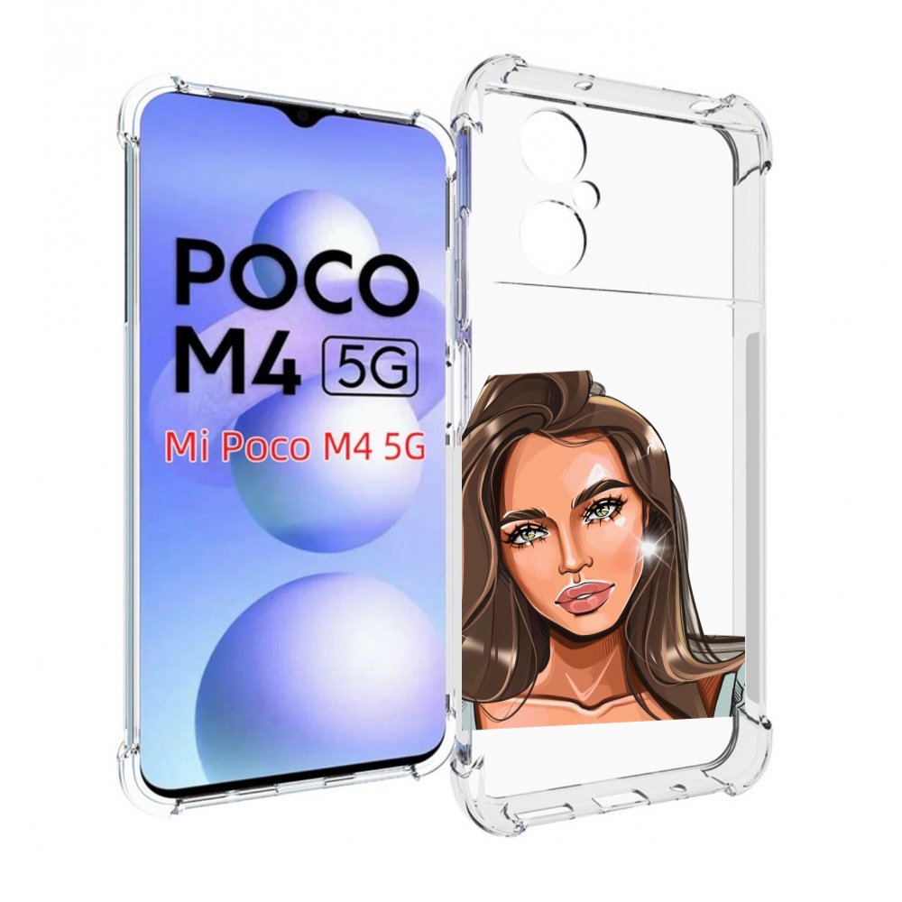 

Чехол MyPads Девушка-с-зелеными-глазами для Xiaomi Poco M4 5G, Прозрачный, Tocco