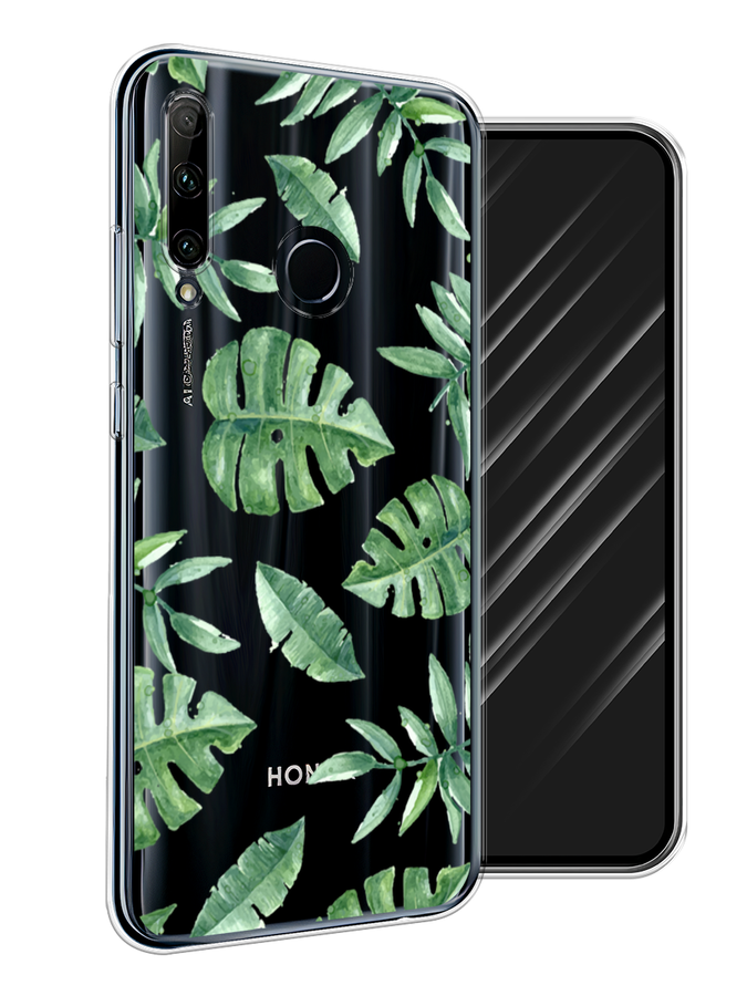 

Чехол Awog на Honor 20 Lite 2019 "Нарисованные пальмовые листья", Зеленый, 68950-4