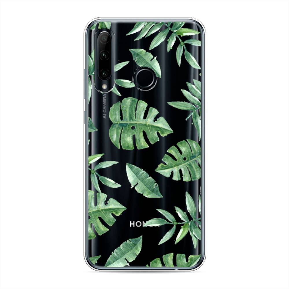 фото Чехол awog "нарисованные пальмовые листья" для honor 10i