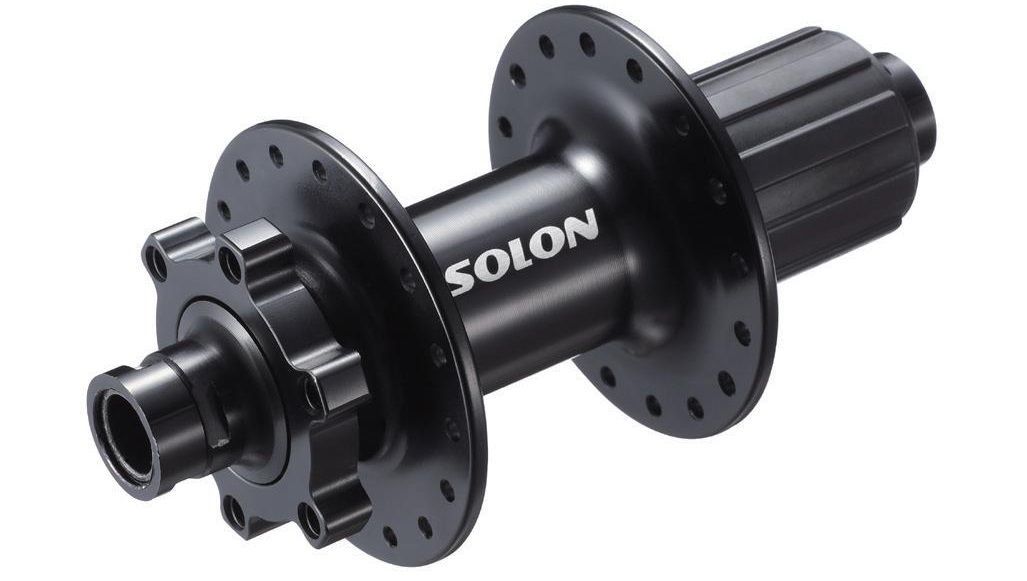 Втулка задняя Solon DH909TR 32H DISC M12*142mm ось12мм черная крепл.IS6 2промподш 9/10ск