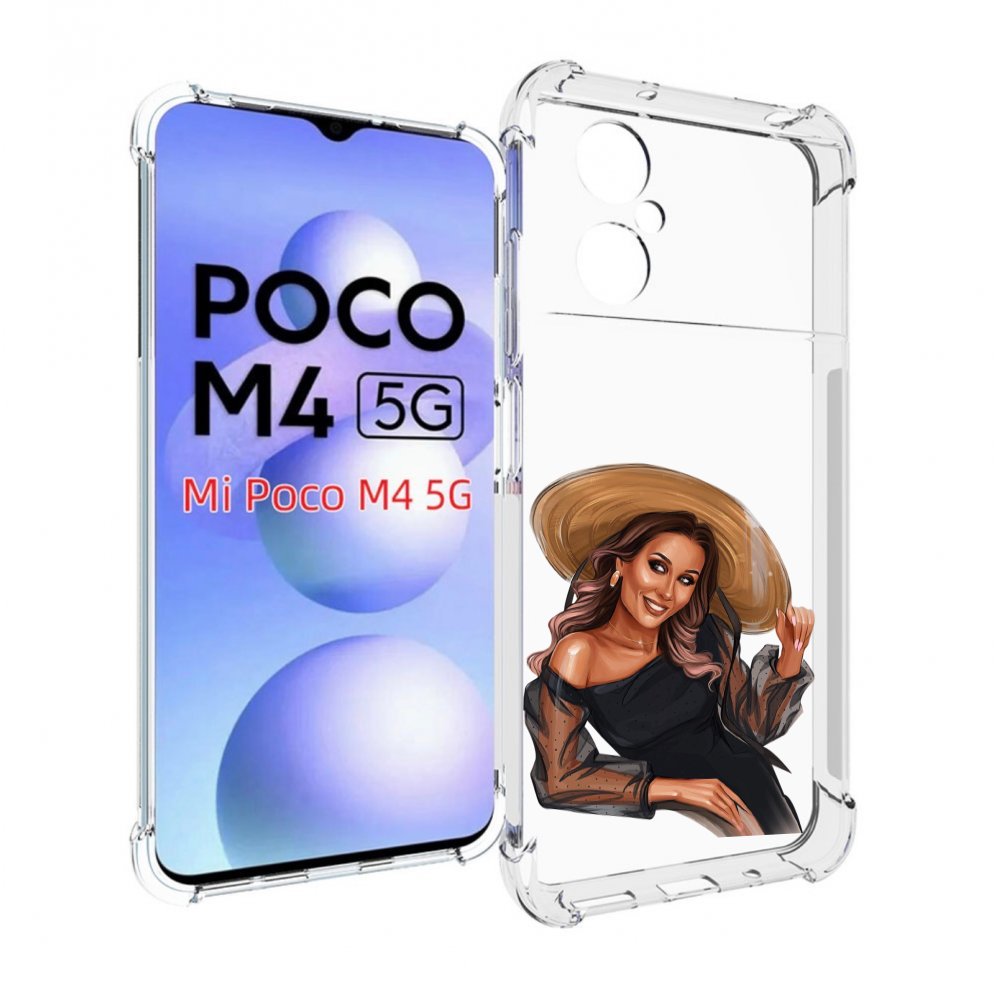 Чехол MyPads Девушка-в-боди женский для Xiaomi Poco M4 5G