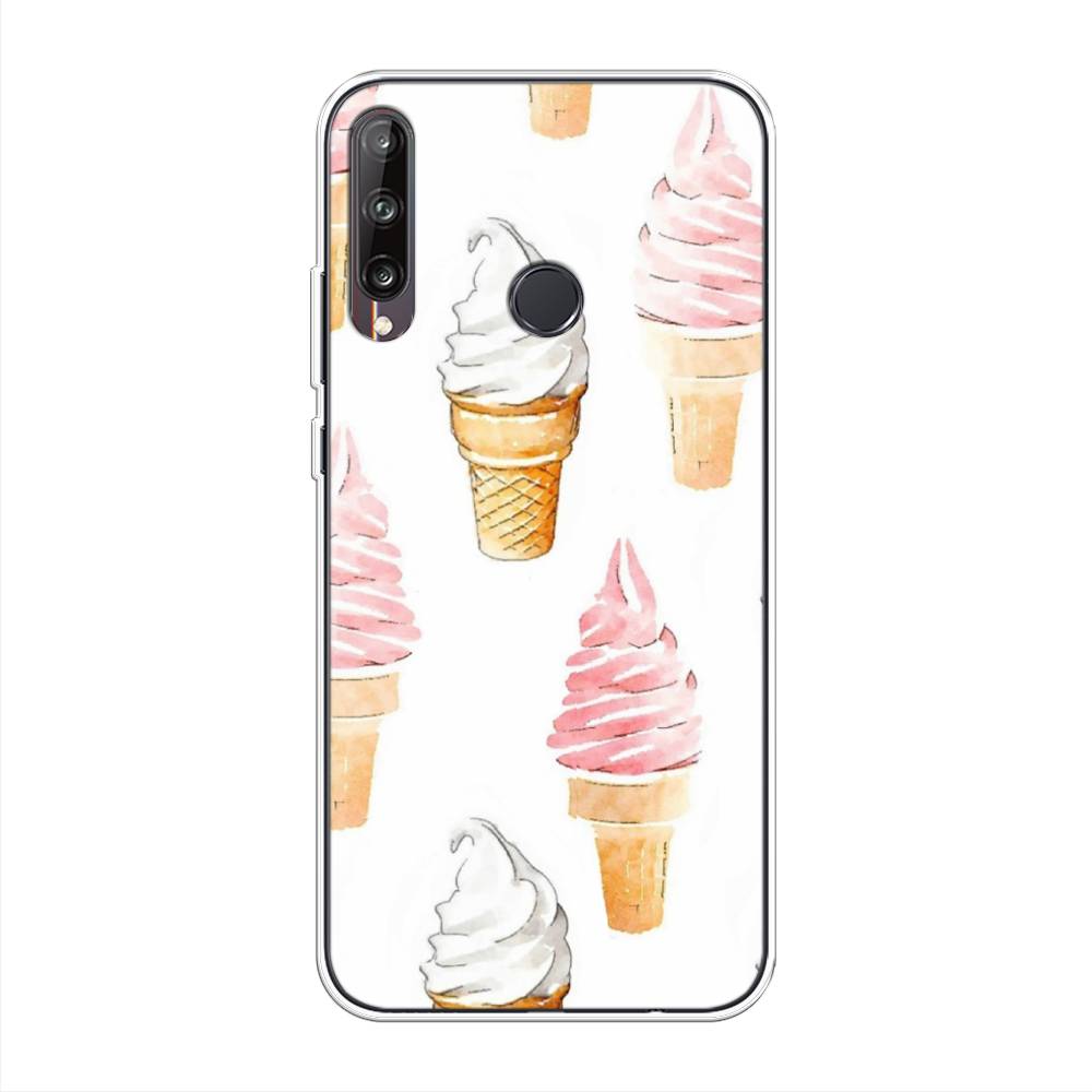 

Чехол Awog на Huawei P40 lite E "Нарисованное мороженое", Белый;розовый, 612450-10