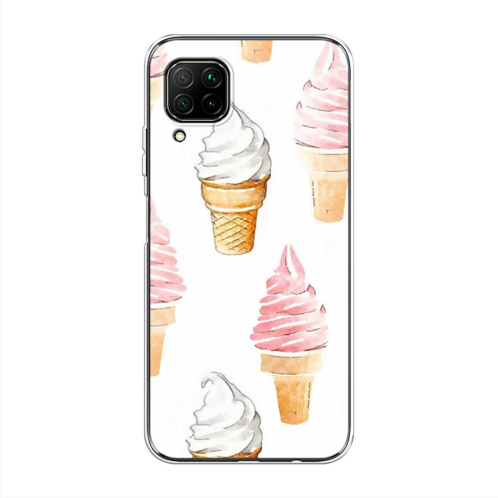 

Чехол Awog на Huawei P40 Lite "Нарисованное мороженое", Белый;розовый, 611650-10