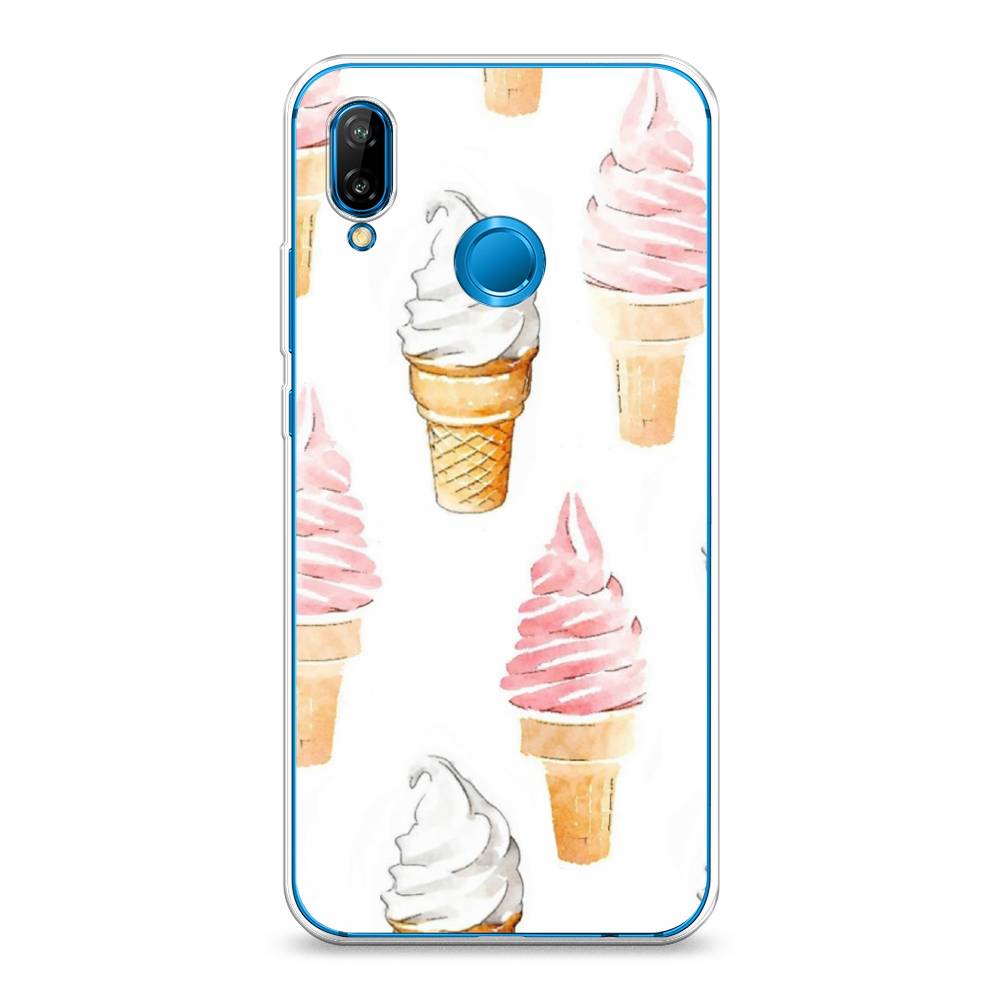 

Чехол Awog на Huawei P20 Lite "Нарисованное мороженое", Белый;розовый, 64450-10