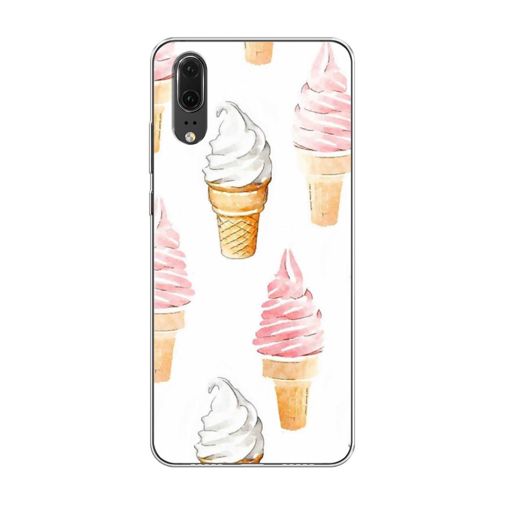 

Чехол Awog на Huawei P20 "Нарисованное мороженое", Белый;розовый, 64350-10