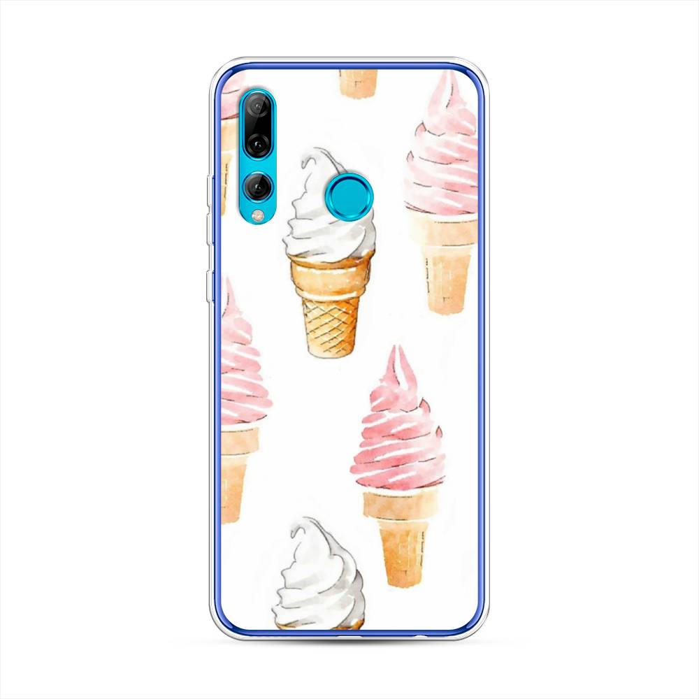 

Чехол Awog на Huawei P Smart Plus 2019 "Нарисованное мороженое", Белый;розовый, 69250-10