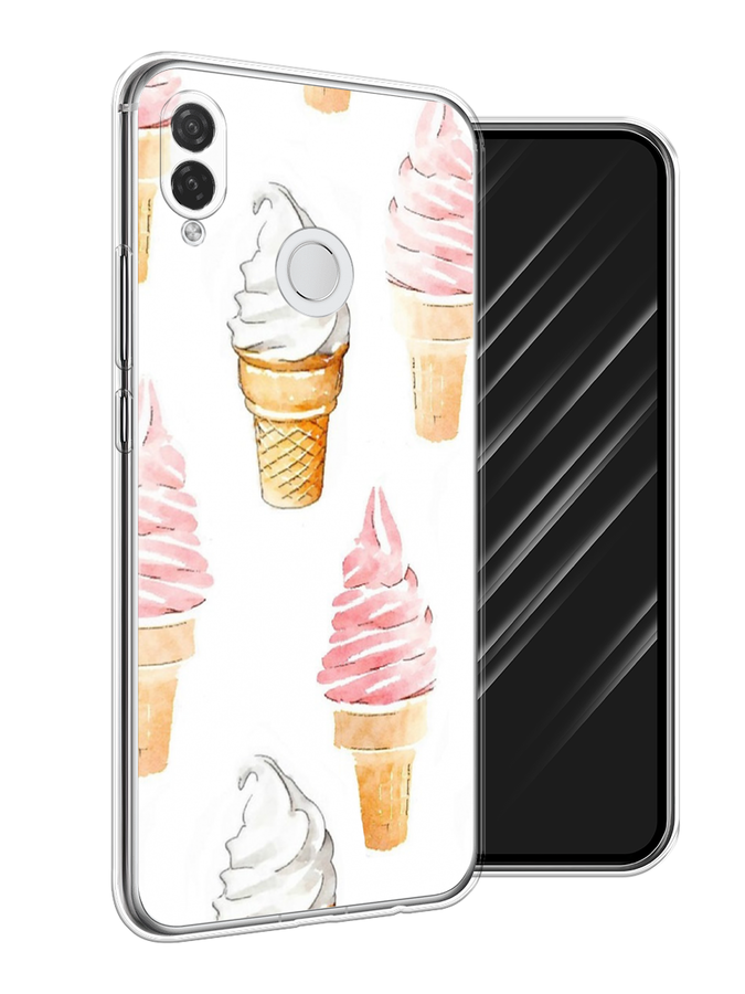

Чехол Awog на Huawei P Smart Plus "Нарисованное мороженое", Белый;розовый, 68250-10