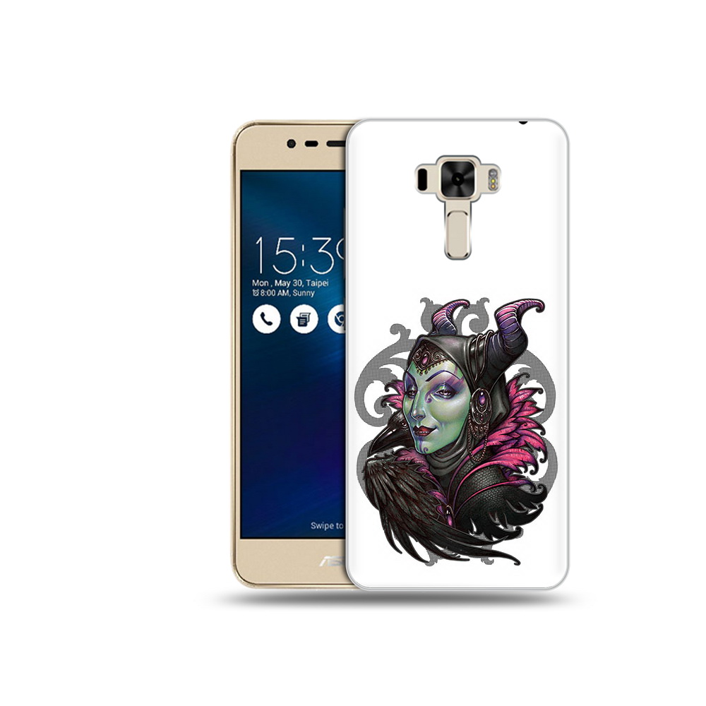 Чехол MyPads Tocco для Asus ZenFone 3 зеленая девушка с вороном (PT40480.655.357)
