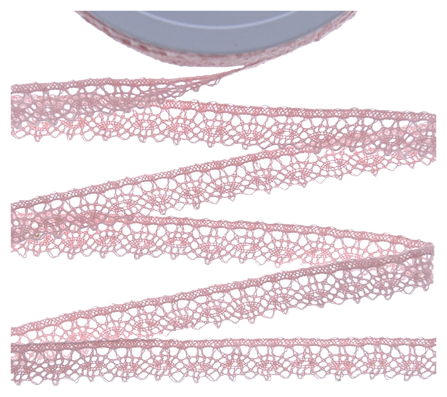 

Тесьма вязаная ажурная Acufactum Ute Menze 3511-2994.14-520 ширина 11 мм, Розовый