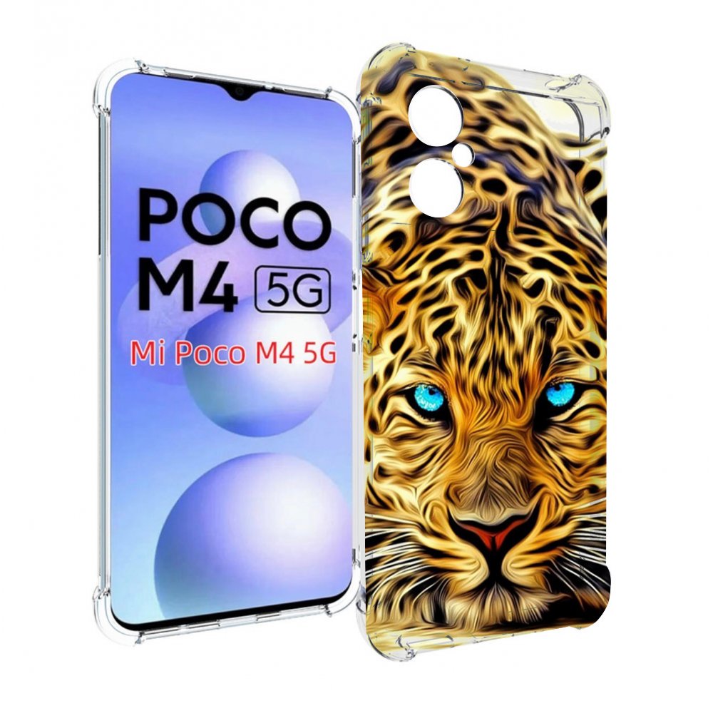 

Чехол MyPads Голубоглазый-гепард для Xiaomi Poco M4 5G, Прозрачный, Tocco