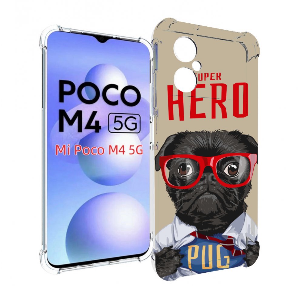 

Чехол MyPads Герой-PUG для Xiaomi Poco M4 5G, Прозрачный, Tocco