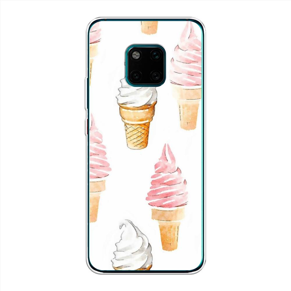 

Чехол Awog на Huawei Mate 20 Pro "Нарисованное мороженое", Белый;розовый, 67050-10
