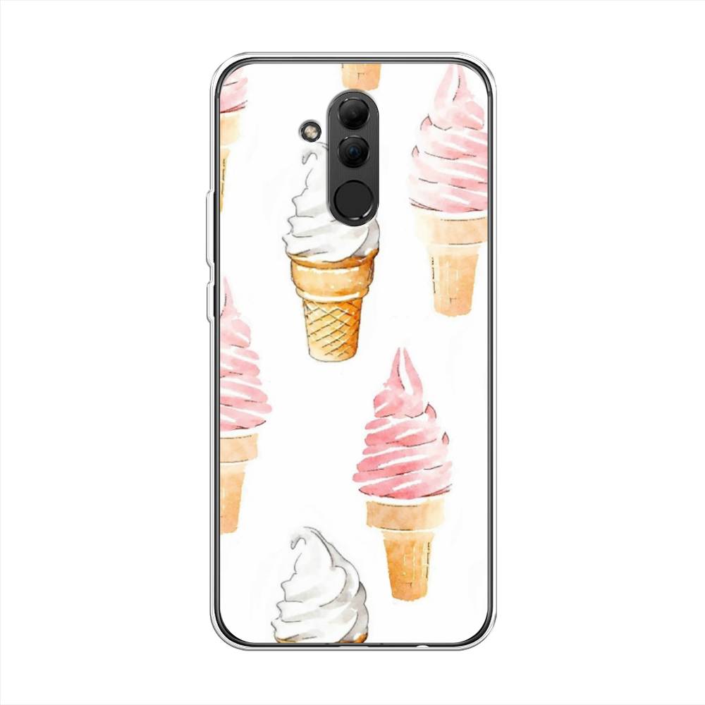 

Чехол Awog на Huawei Mate 20 Lite "Нарисованное мороженое", Белый;розовый, 66650-10