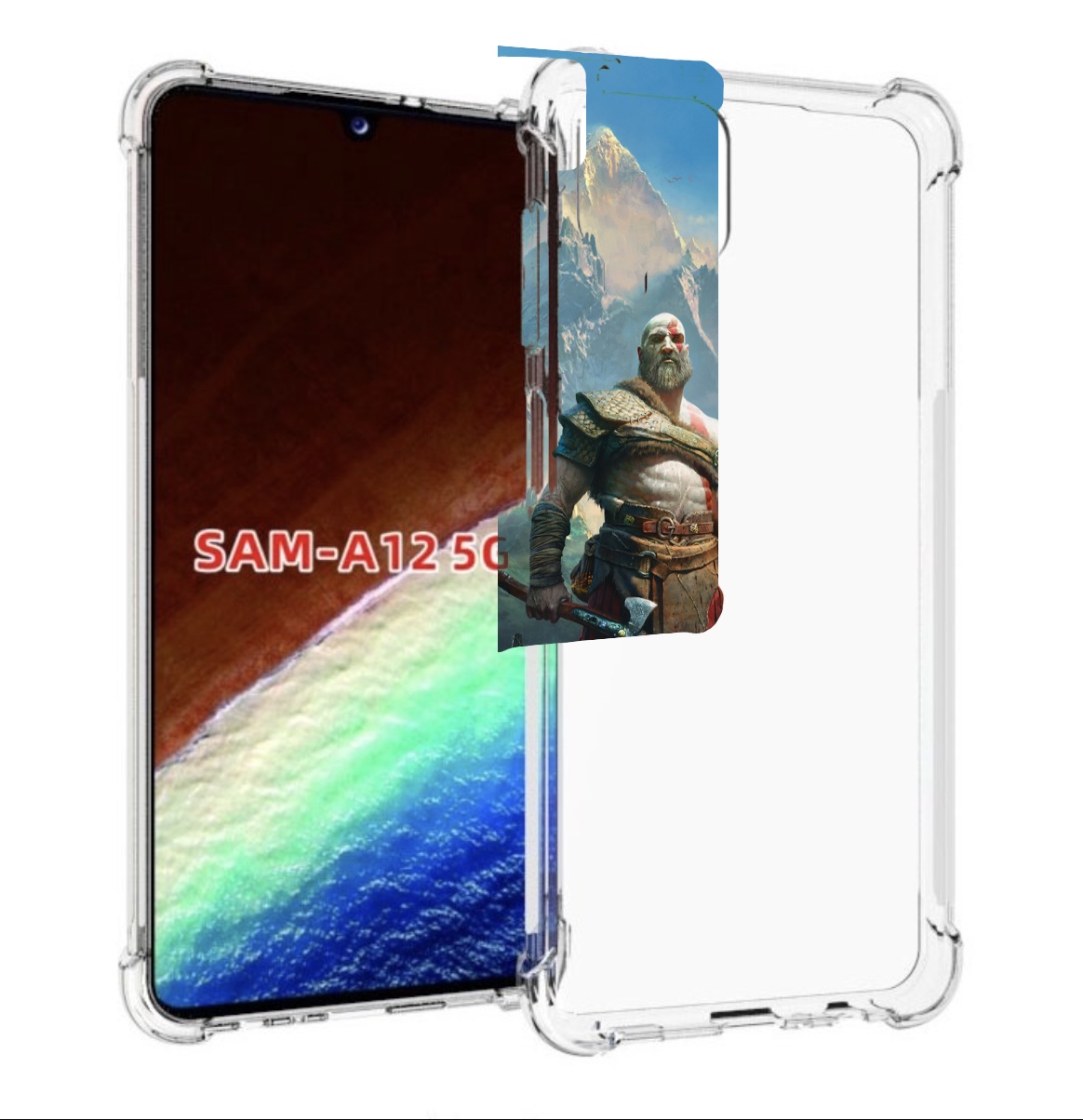 

Чехол MyPads God Of War Кратос Атрей для Samsung Galaxy A12 (SM-A125F) 2020/21, Прозрачный, Tocco