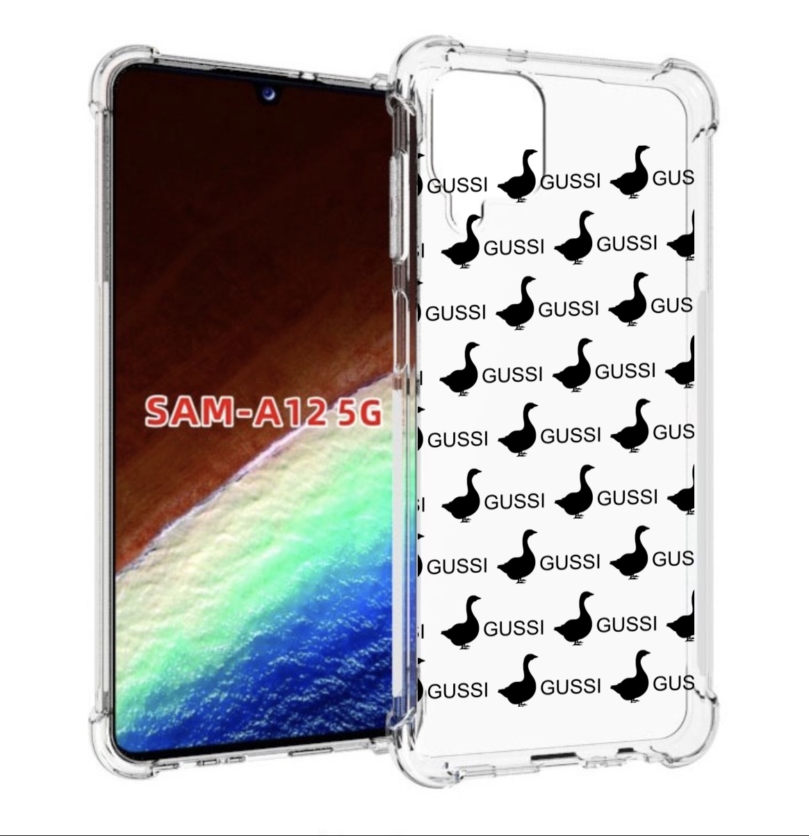 

Чехол MyPads GUSSI для Samsung Galaxy A12 (SM-A125F) 2020/21/A12 Nacho SM-A127F, Прозрачный, Tocco