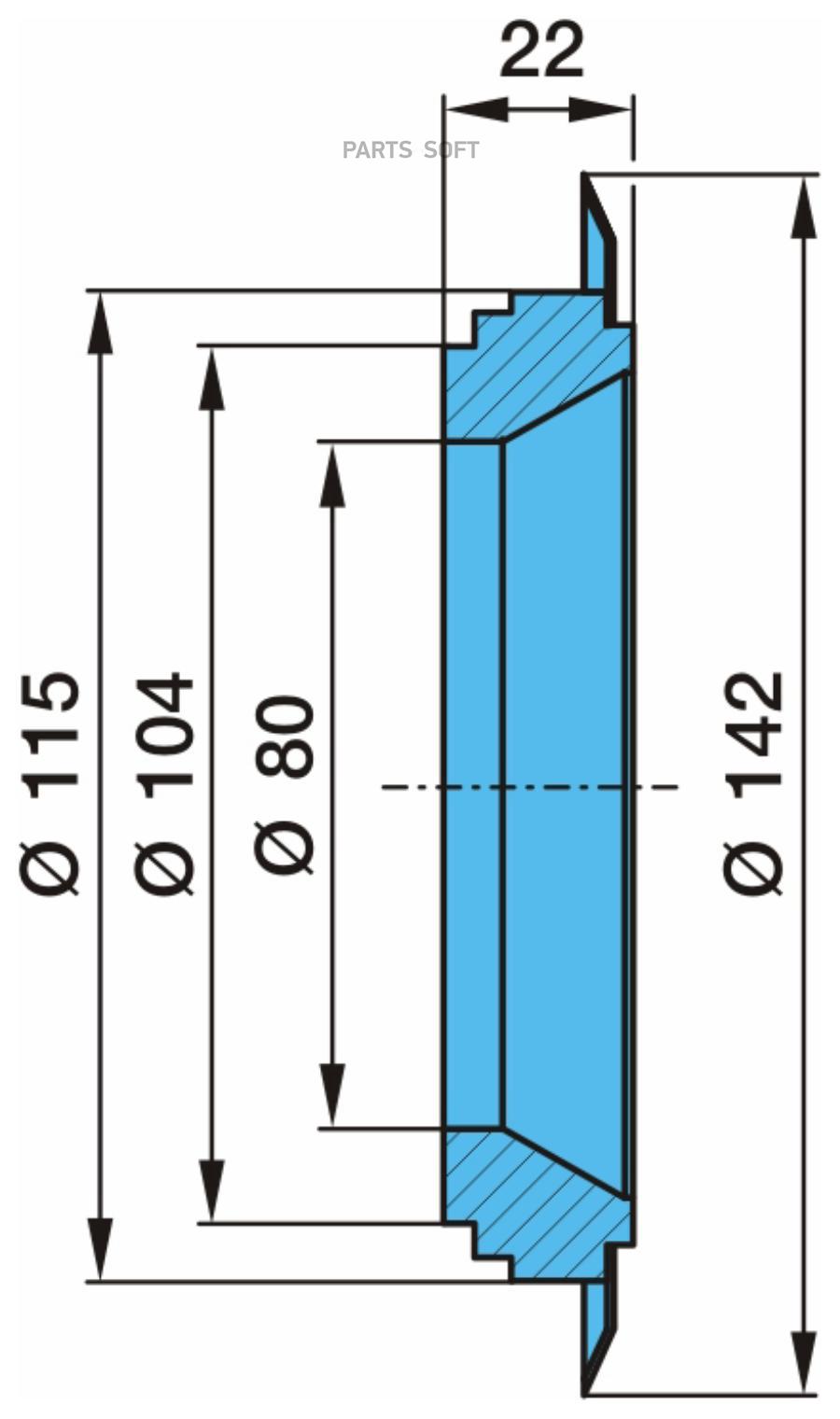 Кольцо ступицы !шайба упорная 80x104/110/142x22 BPW H/R 6.5-9t