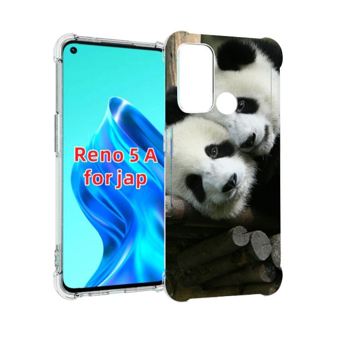 

Чехол MyPads Две-панды для Oppo Reno 5A, Прозрачный, Tocco