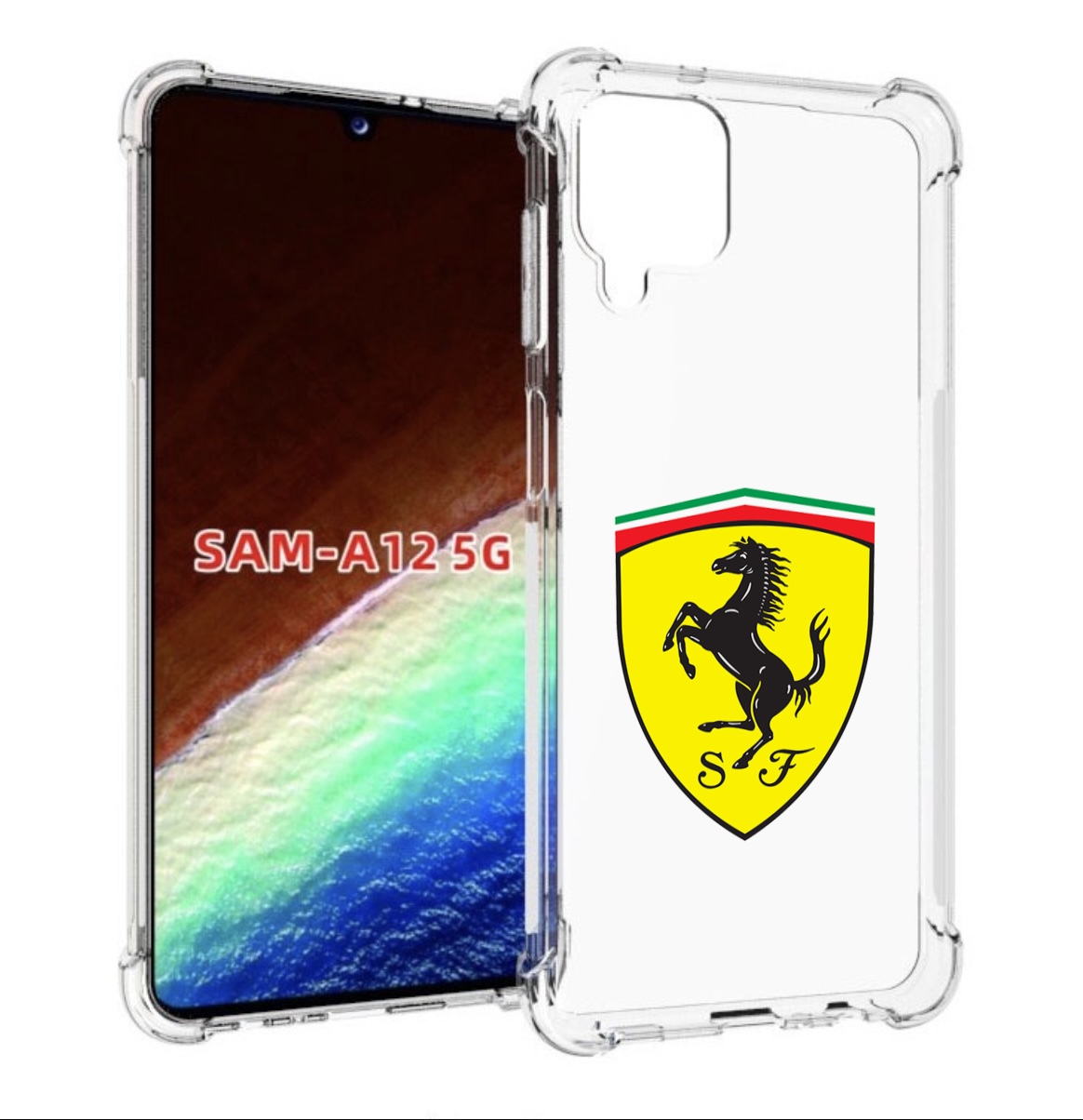 

Чехол MyPads Ferrari-3 мужской для Samsung Galaxy A12 (SM-A125F) 2020/21, Прозрачный, Tocco